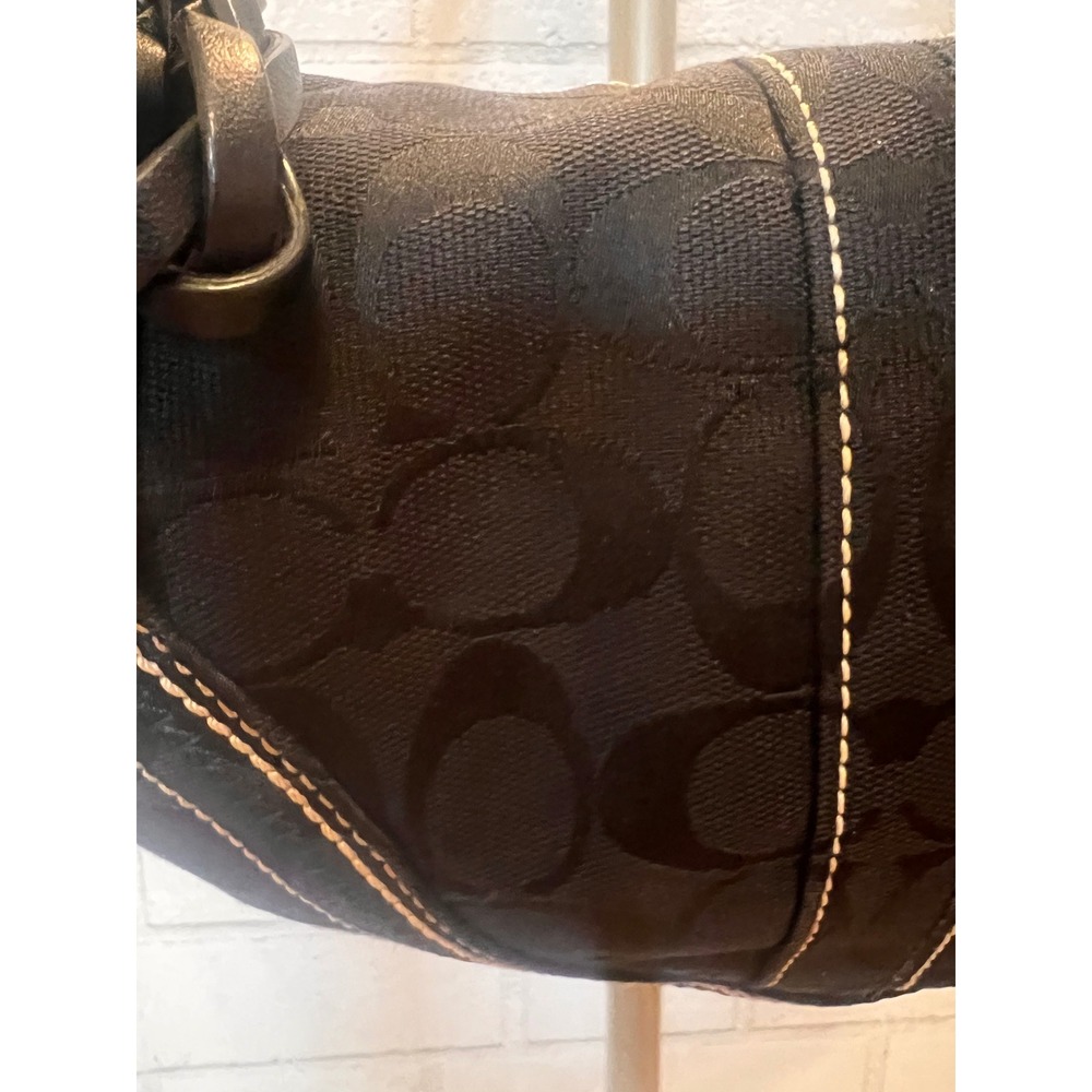 Coach Signature Ergo Hobo Black Jacquard Leather Shoulder Bag 10600 - Picture 5 of 14